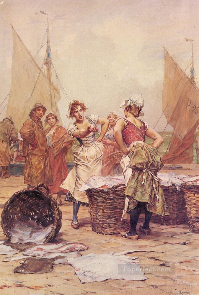 フィッシュワイブの女性たち ケンメラー・フレデリック・ヘンドリック油絵